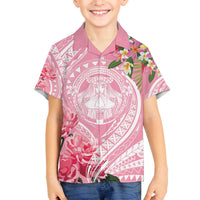Aloha Hawaii Maui Family Matching Off The Shoulder Long Sleeve Dress and Hawaiian Shirt Goddess Lokelani Rose LT7 - Polynesian Pride