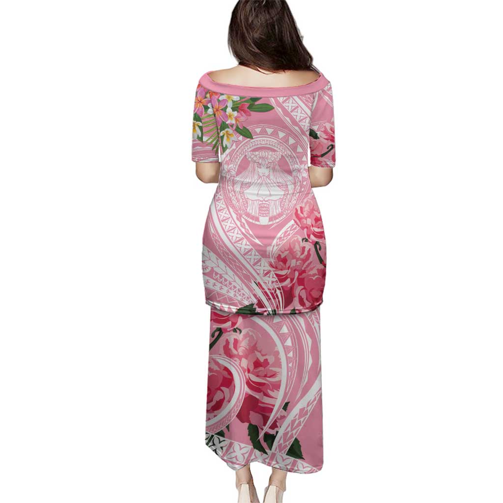 Aloha Hawaii Maui Family Matching Puletasi and Hawaiian Shirt Goddess Lokelani Rose LT7 - Polynesian Pride