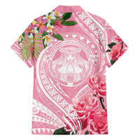 Aloha Hawaii Maui Family Matching Short Sleeve Bodycon Dress and Hawaiian Shirt Goddess Lokelani Rose LT7 - Polynesian Pride