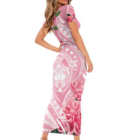 Aloha Hawaii Maui Family Matching Short Sleeve Bodycon Dress and Hawaiian Shirt Goddess Lokelani Rose LT7 - Polynesian Pride