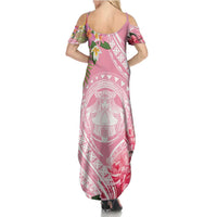 Aloha Hawaii Maui Family Matching Summer Maxi Dress and Hawaiian Shirt Goddess Lokelani Rose LT7 - Polynesian Pride