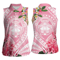 Aloha Hawaii Maui Women Sleeveless Polo Shirt Goddess Lokelani Rose LT7 - Polynesian Pride