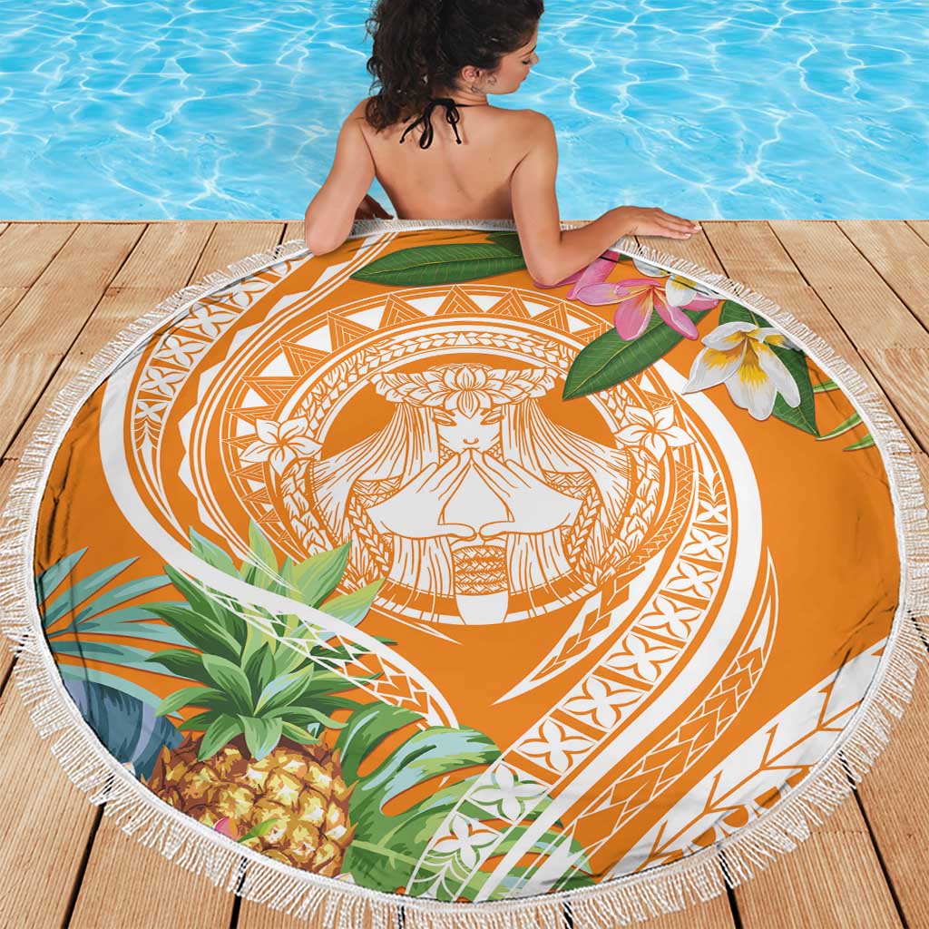 Aloha Hawaii Lanai Beach Blanket Frangipani Mix Pineapple