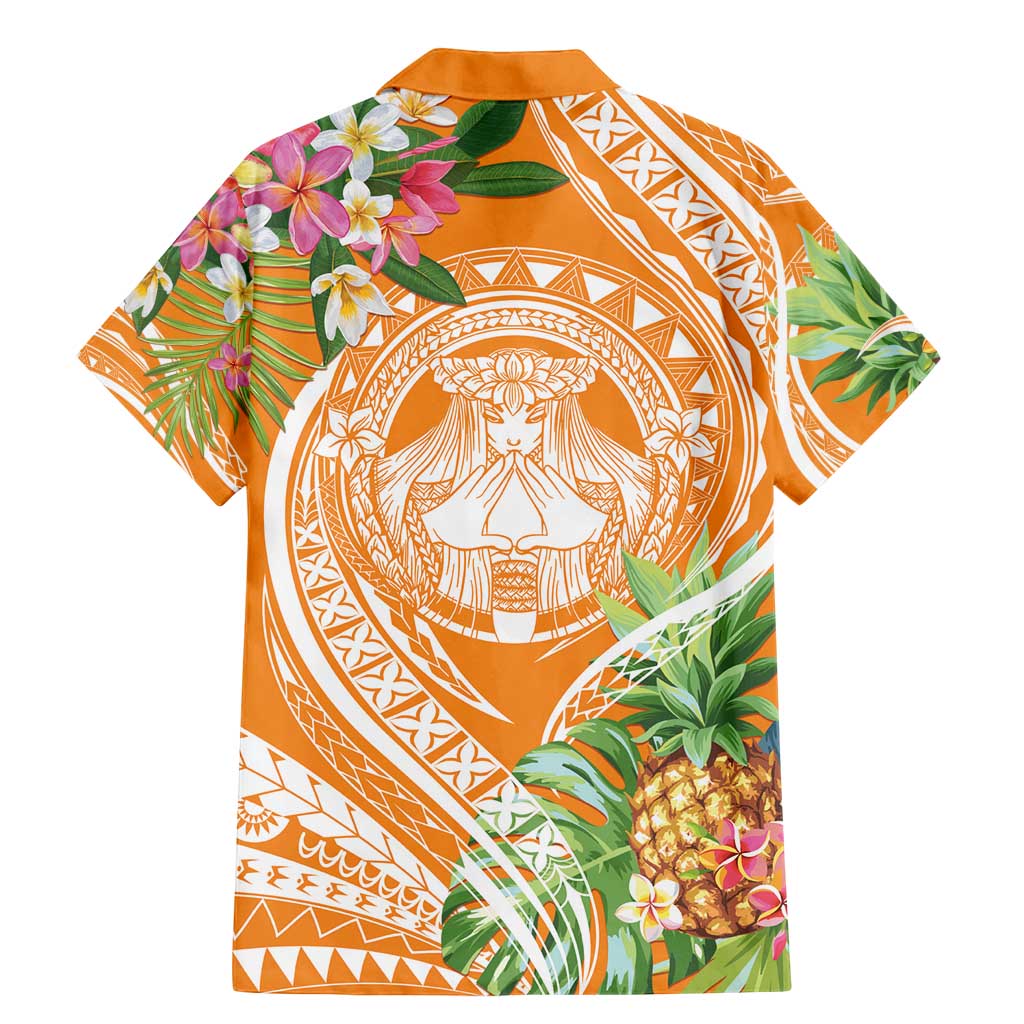 Aloha Hawaii Lanai Family Matching Mermaid Dress and Hawaiian Shirt Frangipani Mix Pineapple LT7 - Polynesian Pride