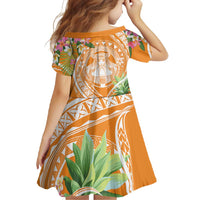 Aloha Hawaii Lanai Family Matching Off Shoulder Maxi Dress and Hawaiian Shirt Frangipani Mix Pineapple LT7 - Polynesian Pride