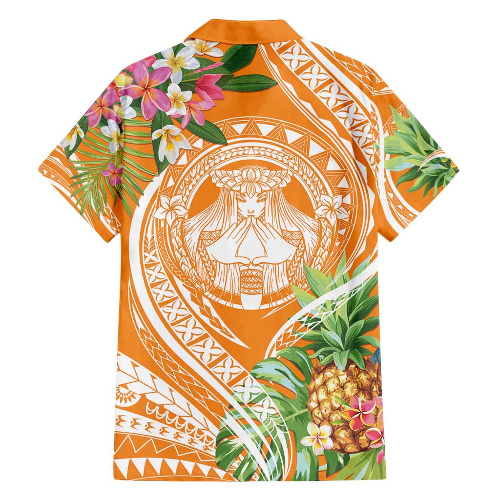 Aloha Hawaii Lanai Family Matching Summer Maxi Dress and Hawaiian Shirt Frangipani Mix Pineapple LT7 - Polynesian Pride