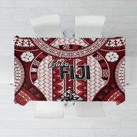Bula Fiji Vintage Tablecloth Scarlet Masi Motifs