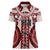 Bula Fiji Vintage Women Polo Shirt Scarlet Masi Motifs