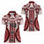 Bula Fiji Vintage Women Polo Shirt Scarlet Masi Motifs