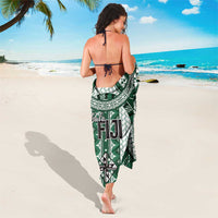Bula Fiji Vintage Sarong Phthalo Green Masi Motifs