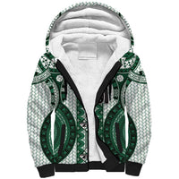Bula Fiji Vintage Sherpa Hoodie Phthalo Green Masi Motifs LT7 Unisex Phthalo Green - Polynesian Pride