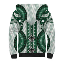 Bula Fiji Vintage Sherpa Hoodie Phthalo Green Masi Motifs LT7 - Polynesian Pride