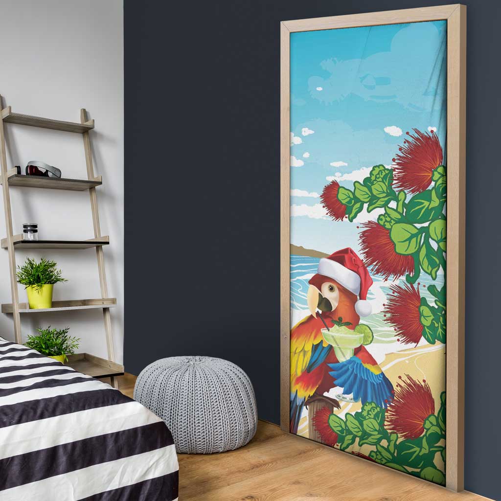 Have A Very Beach Christmas Door Cover Parrot By Lehua Flower - Polynesian Pride