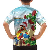 Have A Very Beach Christmas Family Matching Mermaid Dress and Hawaiian Shirt Parrot By Lehua Flower LT7 - Polynesian Pride
