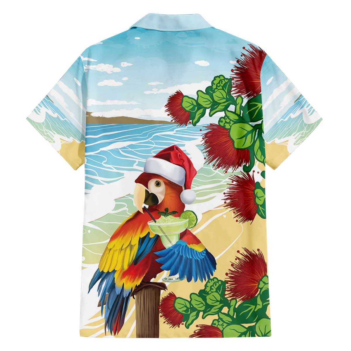 Have A Very Beach Christmas Family Matching Off The Shoulder Long Sleeve Dress and Hawaiian Shirt Parrot By Lehua Flower LT7 - Polynesian Pride