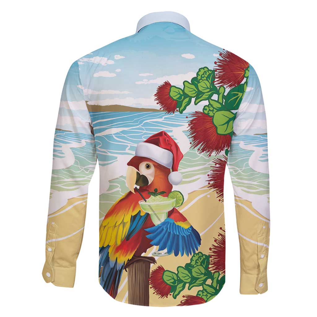 Have A Very Beach Christmas Family Matching Off Shoulder Short Dress and Hawaiian Shirt Parrot By Lehua Flower LT7 - Polynesian Pride