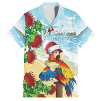 Have A Very Beach Christmas Family Matching Tank Maxi Dress and Hawaiian Shirt Parrot By Lehua Flower LT7 Dad's Shirt - Short Sleeve Art - Polynesian Pride
