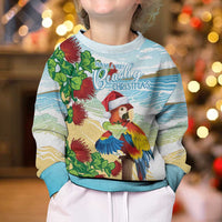 Have A Very Beach Christmas Kid Ugly Christmas Sweater Parrot By Lehua Flower LT7 - Polynesian Pride