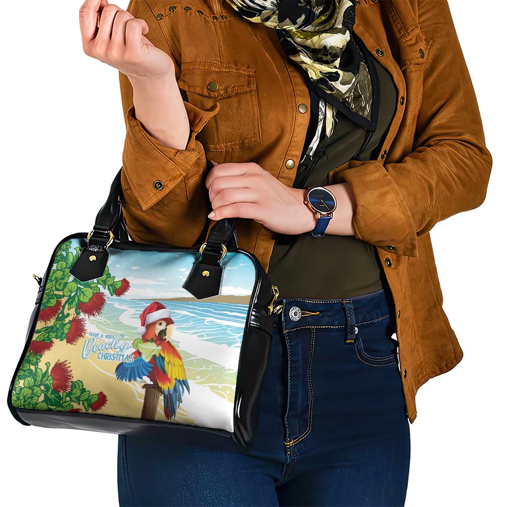 Have A Very Beach Christmas Shoulder Handbag Parrot By Lehua Flower - Polynesian Pride
