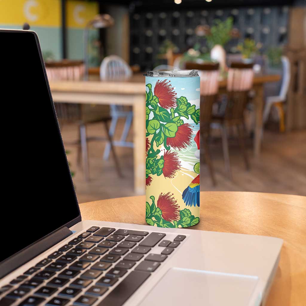 Have A Very Beach Christmas Skinny Tumbler Parrot By Lehua Flower LT7 - Polynesian Pride