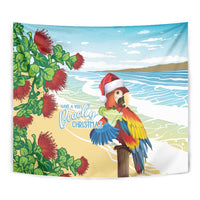 Have A Very Beach Christmas Tapestry Parrot By Lehua Flower LT7 - Polynesian Pride