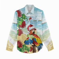 Have A Very Beach Christmas Women Casual Shirt Parrot By Lehua Flower LT7 - Polynesian Pride