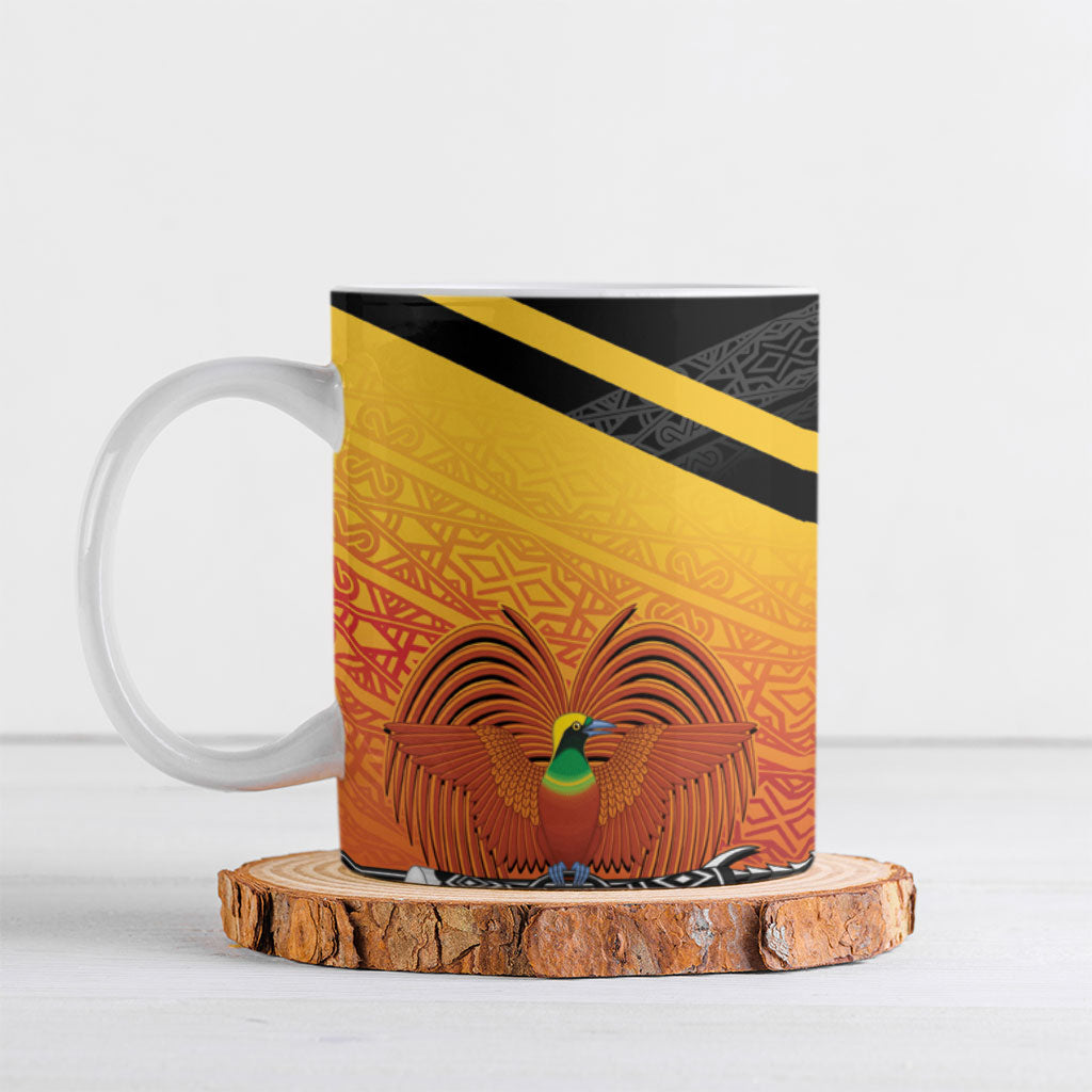 Papua New Guinea Rugby The Kumuls Ceramic Mug Motuan Inspired Pattern LT7 Multicolor - Polynesian Pride