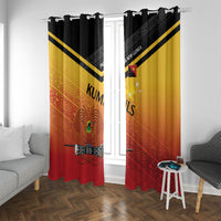 Papua New Guinea Rugby The Kumuls Window Curtain Motuan Inspired Pattern LT7 With Grommets Multicolor - Polynesian Pride