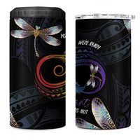 Personalised Polynesian Memorial 4 in 1 Can Cooler Tumbler Your Wings Were Ready But My Heart Was Not LT7 One Size: 16 oz Black - Polynesian Pride