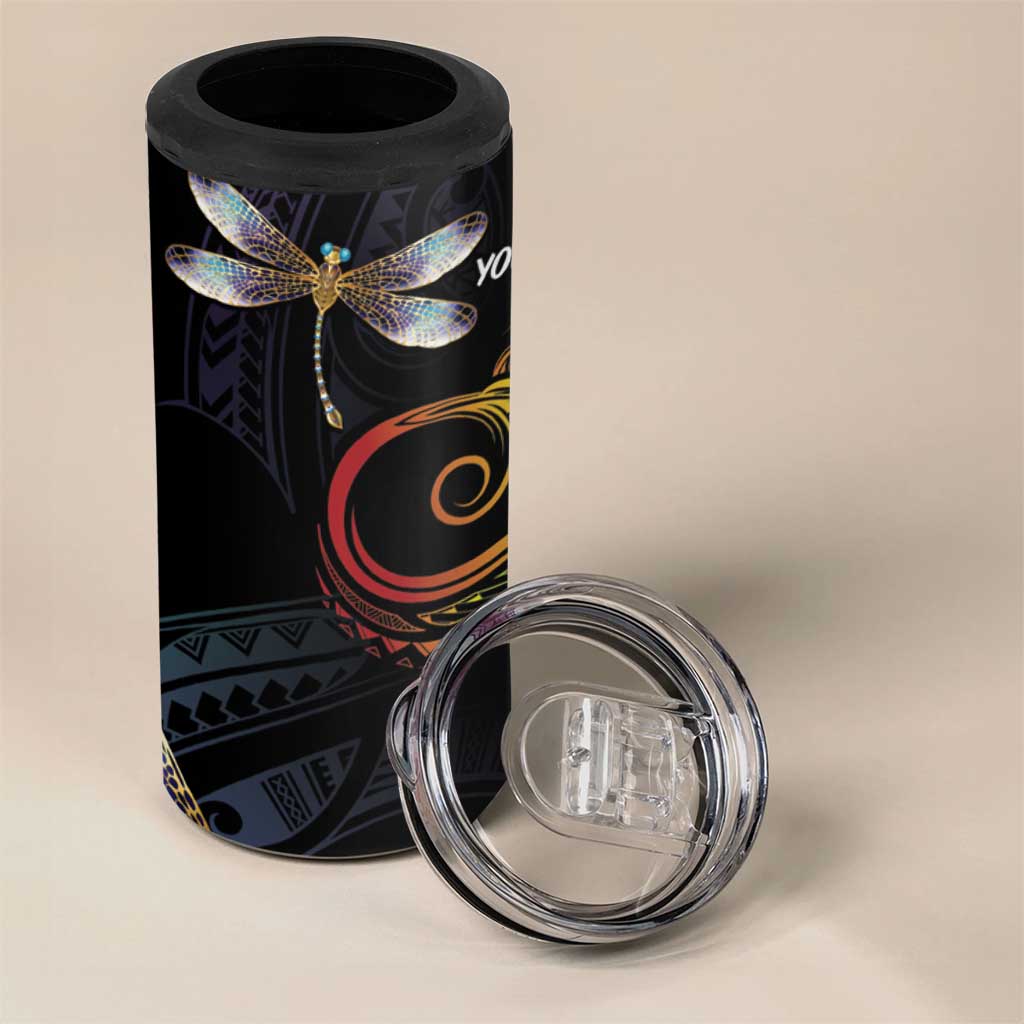 Personalised Polynesian Memorial 4 in 1 Can Cooler Tumbler Your Wings Were Ready But My Heart Was Not LT7 - Polynesian Pride