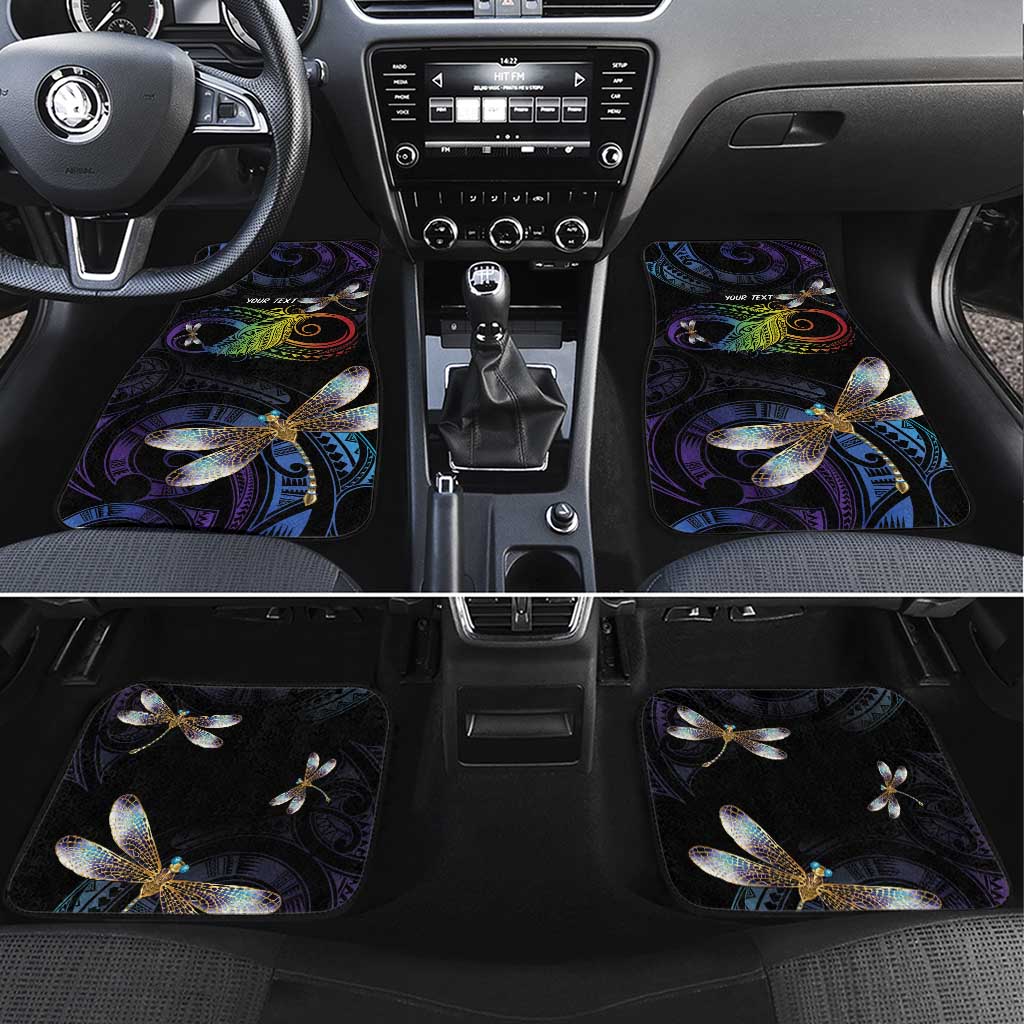 Personalised Polynesian Memorial Car Mats Your Wings Were Ready But My Heart Was Not LT7 Set 4pcs Black - Polynesian Pride