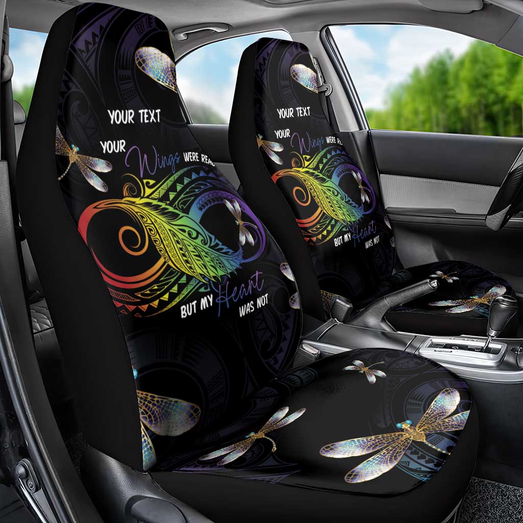Personalised Polynesian Memorial Car Seat Cover Your Wings Were Ready But My Heart Was Not LT7 - Polynesian Pride