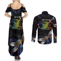 Personalised Polynesian Memorial Couples Matching Summer Maxi Dress and Long Sleeve Button Shirt Your Wings Were Ready But My Heart Was Not LT7 - Polynesian Pride