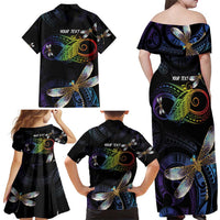 Personalised Polynesian Memorial Family Matching Off Shoulder Maxi Dress and Hawaiian Shirt Your Wings Were Ready But My Heart Was Not LT7 - Polynesian Pride