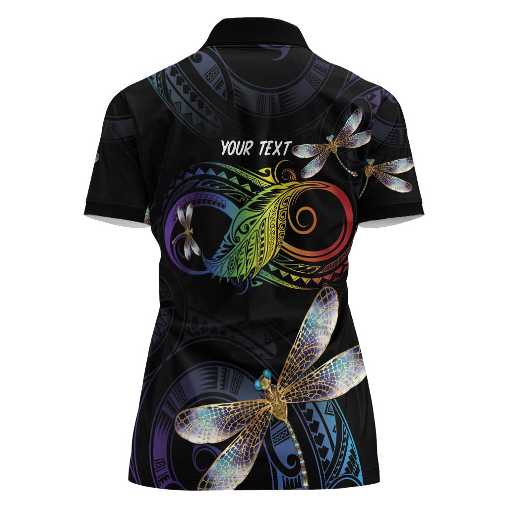 Personalised Polynesian Memorial Women Polo Shirt Your Wings Were Ready But My Heart Was Not LT7 - Polynesian Pride
