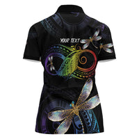 Personalised Polynesian Memorial Women Polo Shirt Your Wings Were Ready But My Heart Was Not LT7 - Polynesian Pride