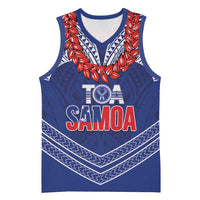 Toa Samoa Rugby Custom Basketball Jersey Ulafala Mix Nifo'oti LT7 Unisex Blue - Polynesian Pride
