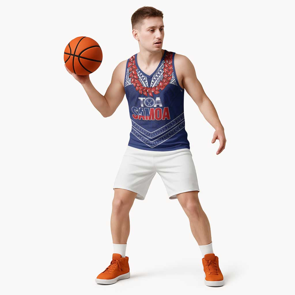 Toa Samoa Rugby Custom Basketball Jersey Ulafala Mix Nifo'oti LT7 - Polynesian Pride