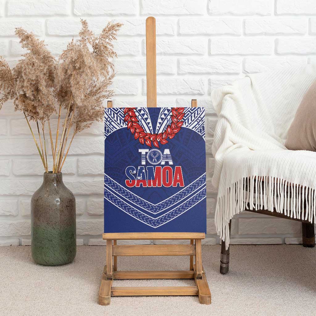 Toa Samoa Rugby Canvas Wall Art Ulafala Mix Nifo'oti - Polynesian Pride