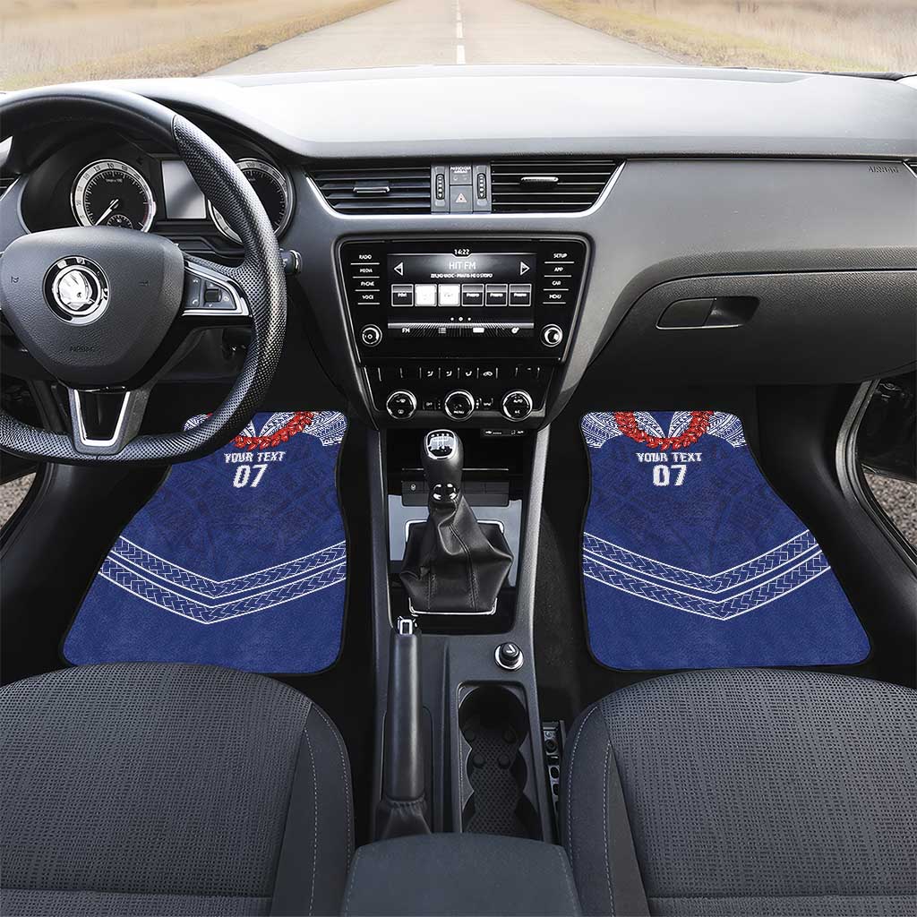 Toa Samoa Rugby Custom Car Mats Ulafala Mix Nifo'oti - Polynesian Pride
