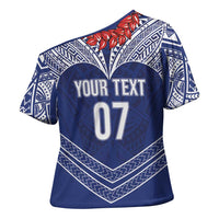 Toa Samoa Rugby Custom Cross Shoulder Shirt Ulafala Mix Nifo'oti LT7 - Polynesian Pride