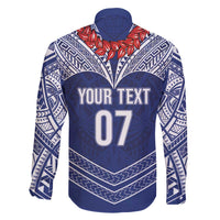Toa Samoa Rugby Custom Family Matching Off The Shoulder Long Sleeve Dress and Hawaiian Shirt Ulafala Mix Nifo'oti LT7 - Polynesian Pride