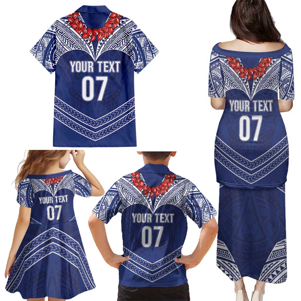Toa Samoa Rugby Custom Family Matching Puletasi and Hawaiian Shirt Ulafala Mix Nifo'oti LT7 - Polynesian Pride