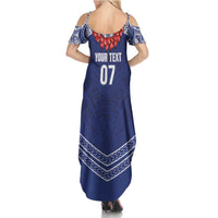 Toa Samoa Rugby Custom Family Matching Summer Maxi Dress and Hawaiian Shirt Ulafala Mix Nifo'oti LT7 - Polynesian Pride