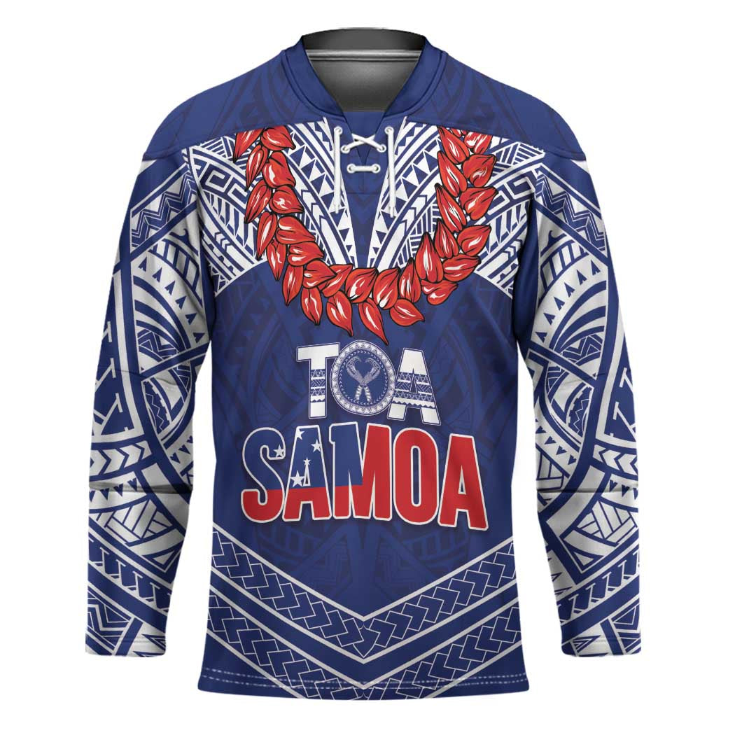 Toa Samoa Rugby Custom Hockey Jersey Ulafala Mix Nifo'oti - Polynesian Pride