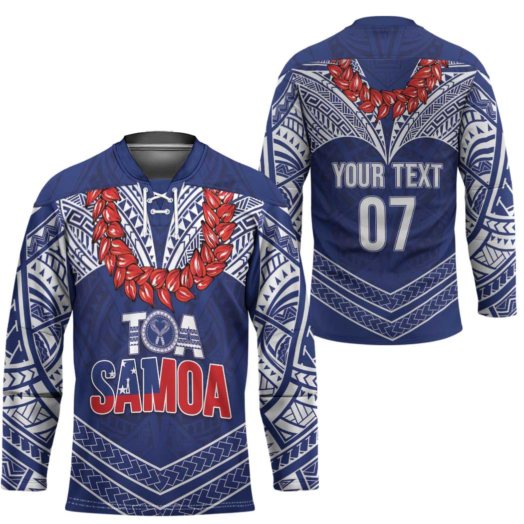 Toa Samoa Rugby Custom Hockey Jersey Ulafala Mix Nifo'oti - Polynesian Pride