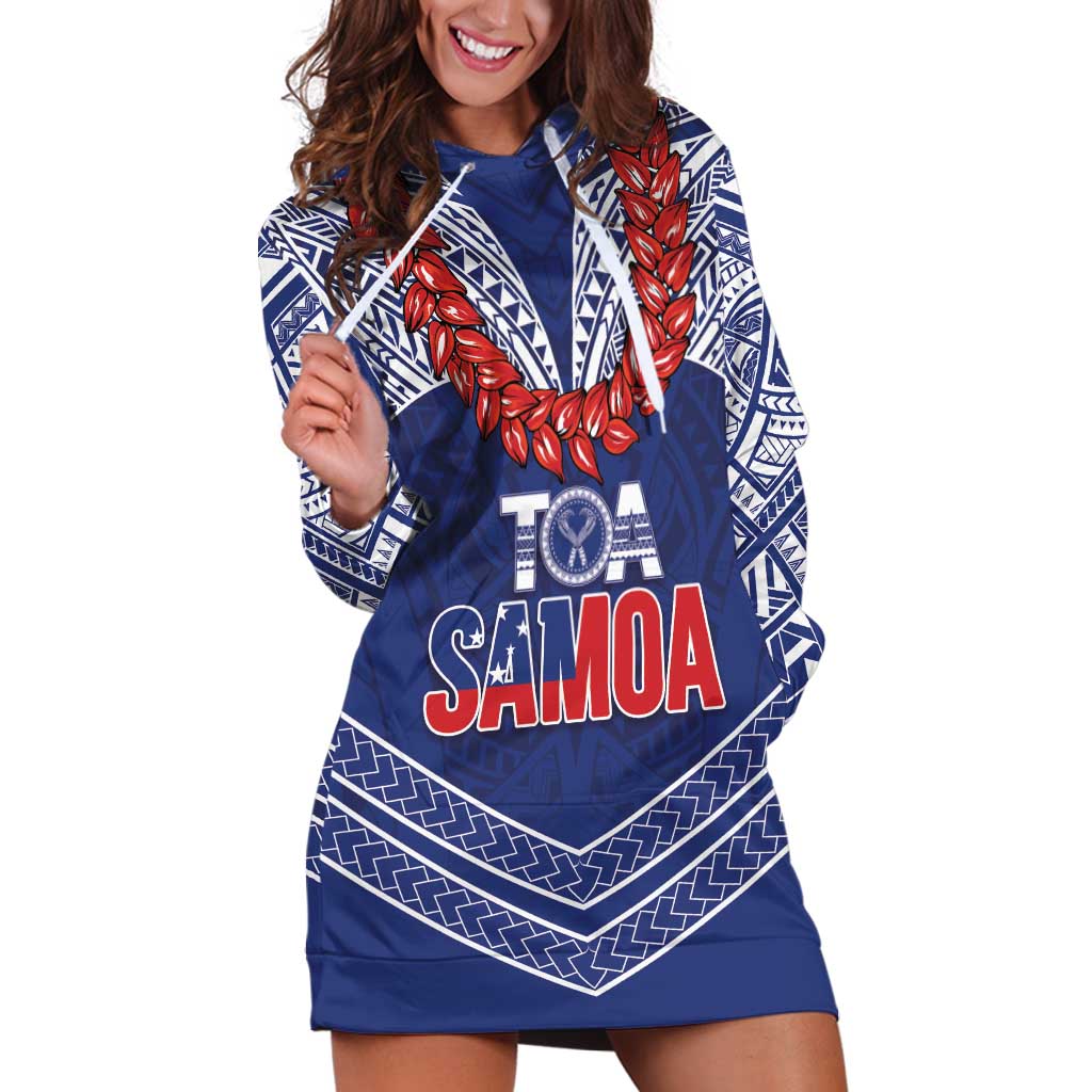 Toa Samoa Rugby Custom Hoodie Dress Ulafala Mix Nifo'oti - Polynesian Pride