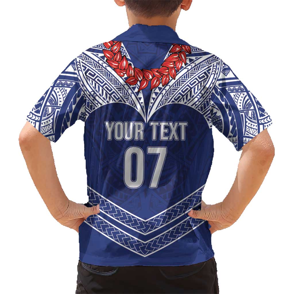Toa Samoa Rugby Custom Kid Hawaiian Shirt Ulafala Mix Nifo'oti - Polynesian Pride