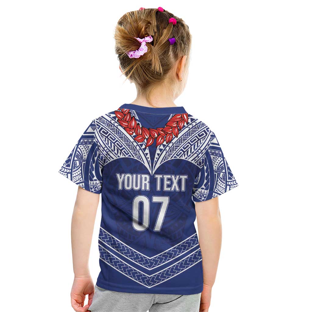 Toa Samoa Rugby Custom Kid T Shirt Ulafala Mix Nifo'oti LT7 - Polynesian Pride