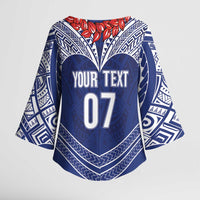 Toa Samoa Rugby Custom Kimono Sleeve Blouse Ulafala Mix Nifo'oti LT7 - Polynesian Pride